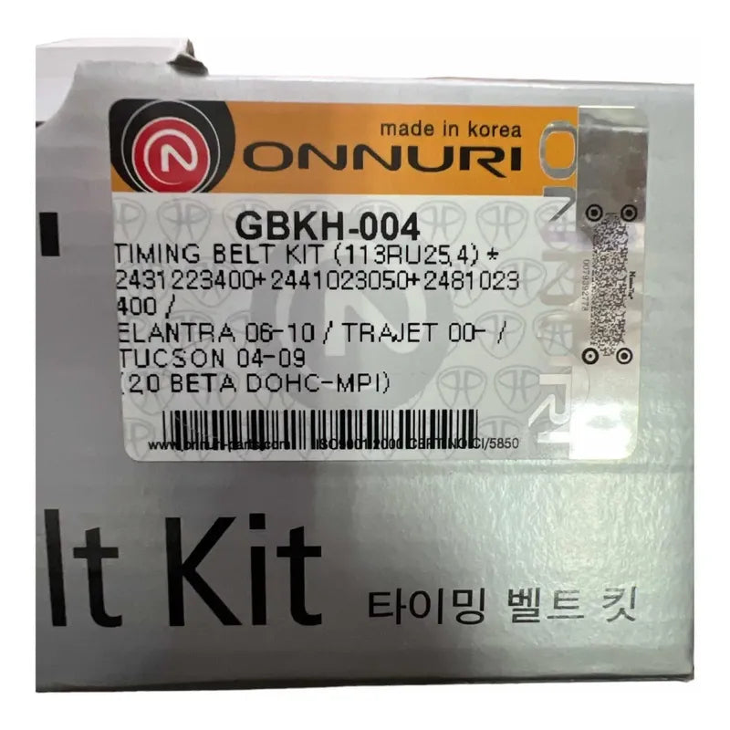 Kit Correa Tiempo Tucson Sportage Elantra 2.0 Onnuri Korea